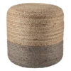 Merritt Round Pouf - Light Grey