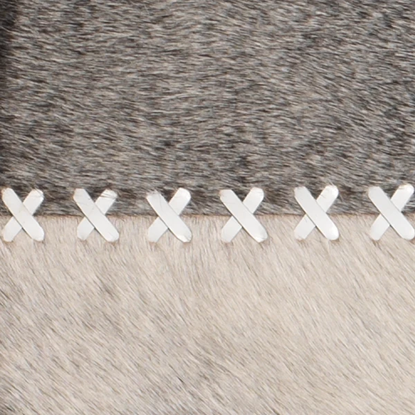 Round Cross Stitch Mirror - Grey 2 Round Cross Stitch Mirror - Grey - Image 2